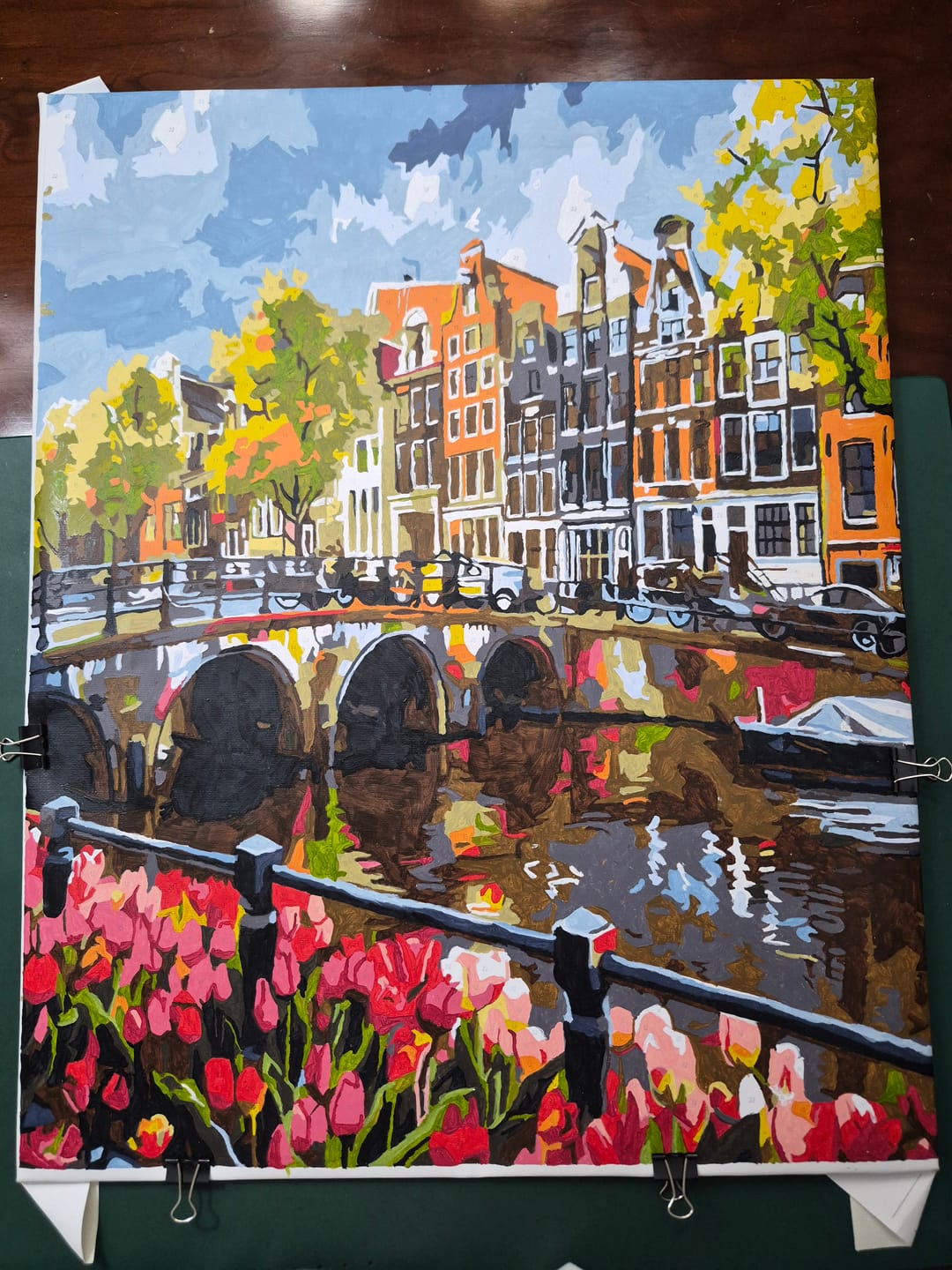 Customer photo review of Romantic canal | Paint by Number