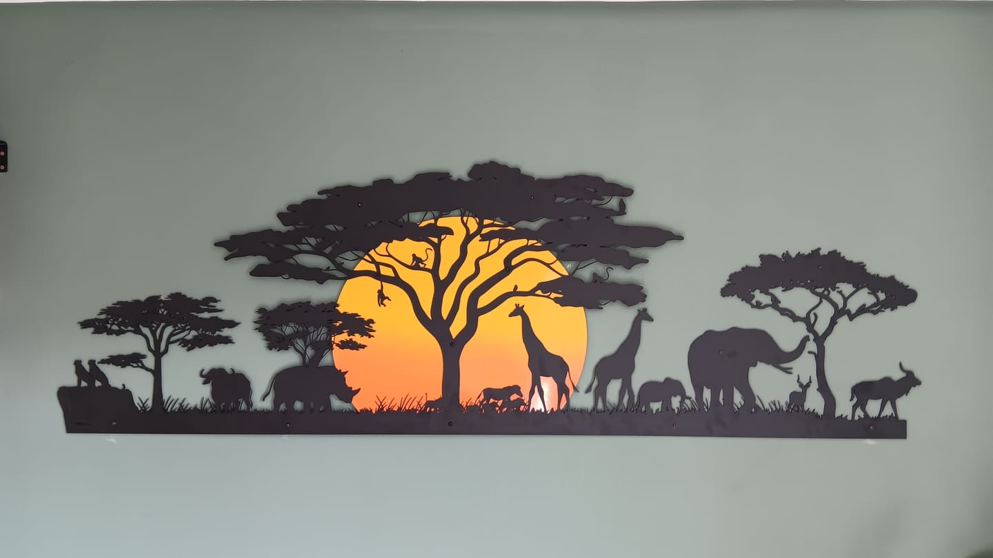 Customer photo review of Savanna Sunset Metal Wall Art