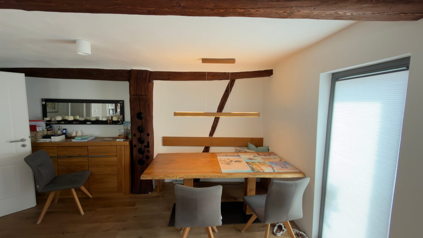 Customer photo review of Designer Pendelleuchte aus Massivholz, LED-Pendelleuchte - Tara