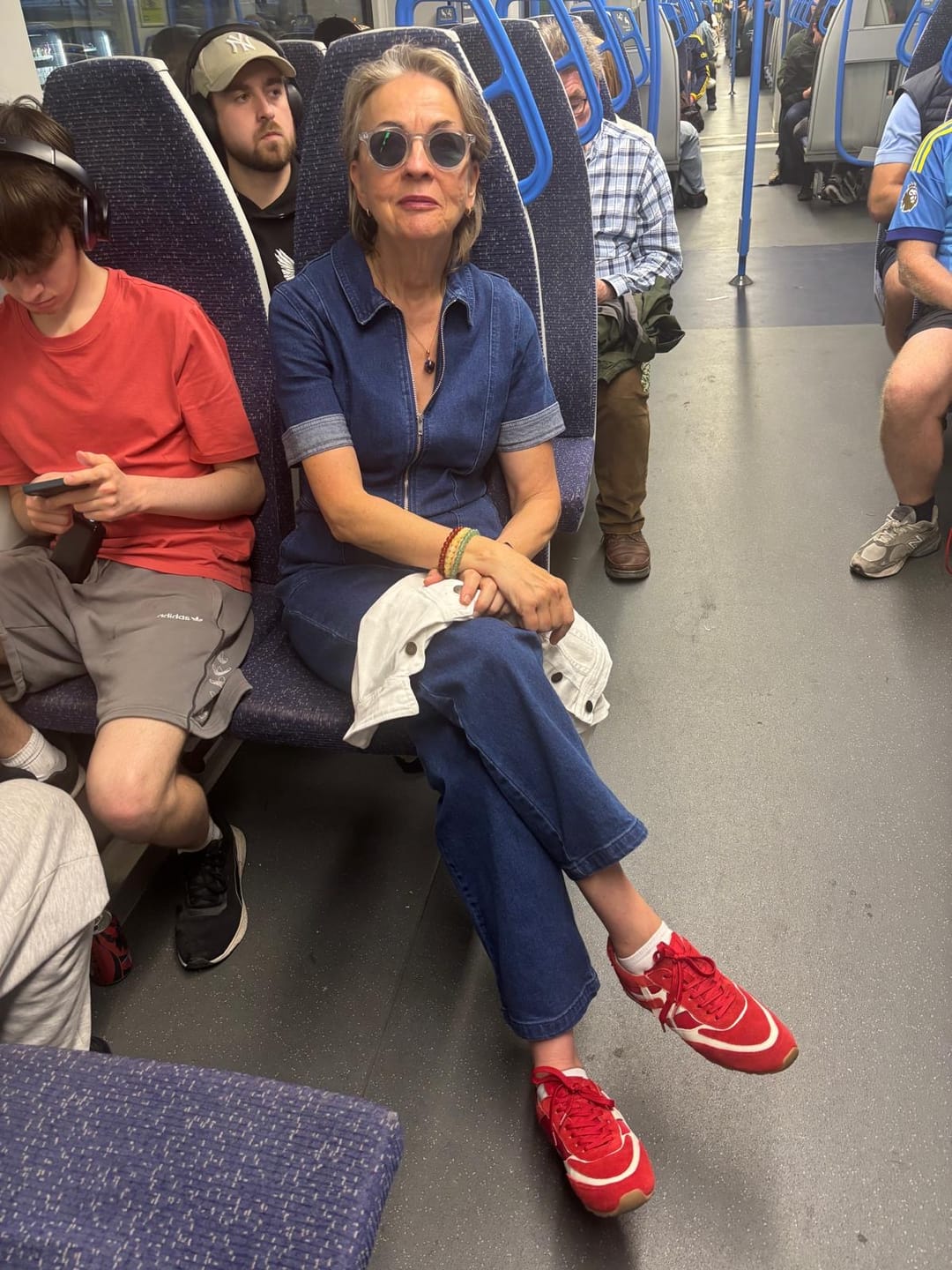 Customer photo review of Willow All Day Trainers - Salsa Red