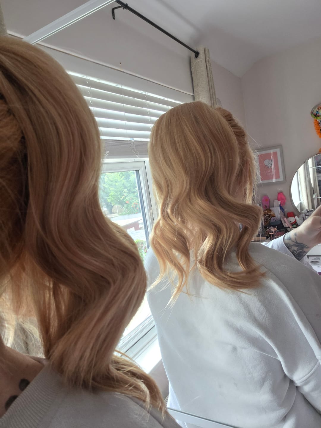 Customer photo review of Stranded Medium Wand Wave Clip-in Ponytail - Colour #27 Honeysuckle