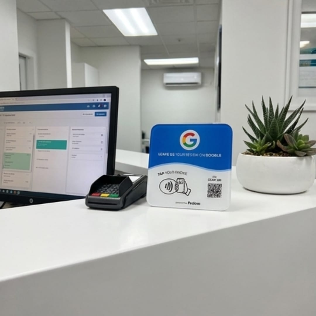 Customer photo review of Feelovo™ Placa Reseñas de Google