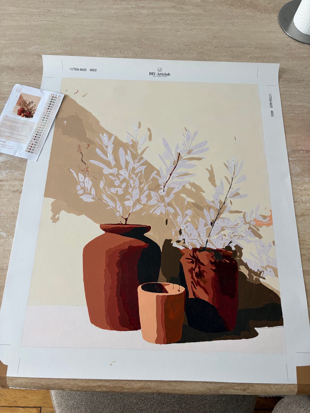 Customer photo review of Olive Grove Shadows | Paint by Number