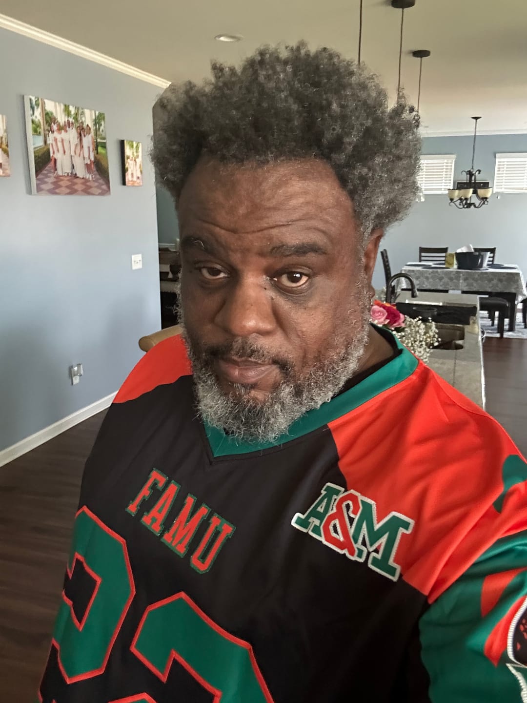 Customer photo review of Custom Black Crimson-Old Gold Classic Style Authentic Two-Button Softball Jersey