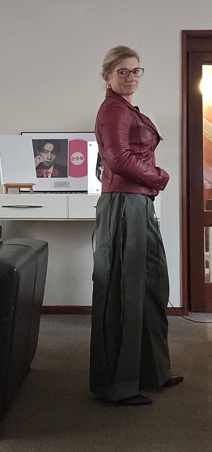 Customer photo review of Bella Trousers - Olive
