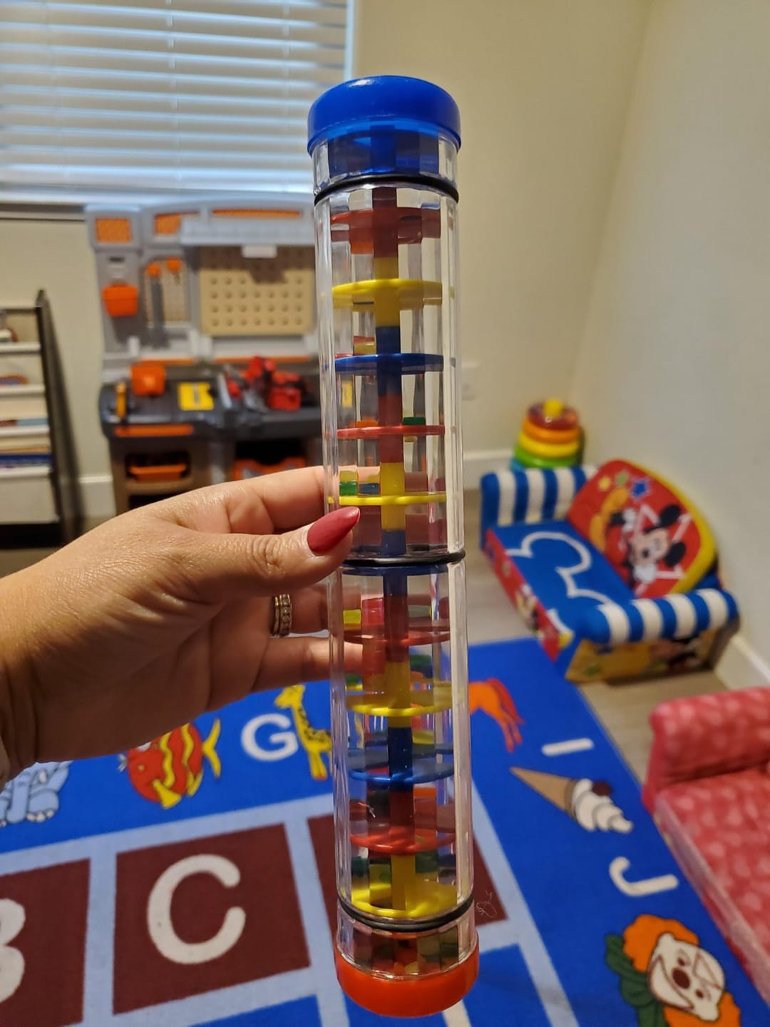 Customer photo review of Regenstab Sensorspielzeug Kinder | Beruhigendes Klangspielzeug Sensorik Kleinkind