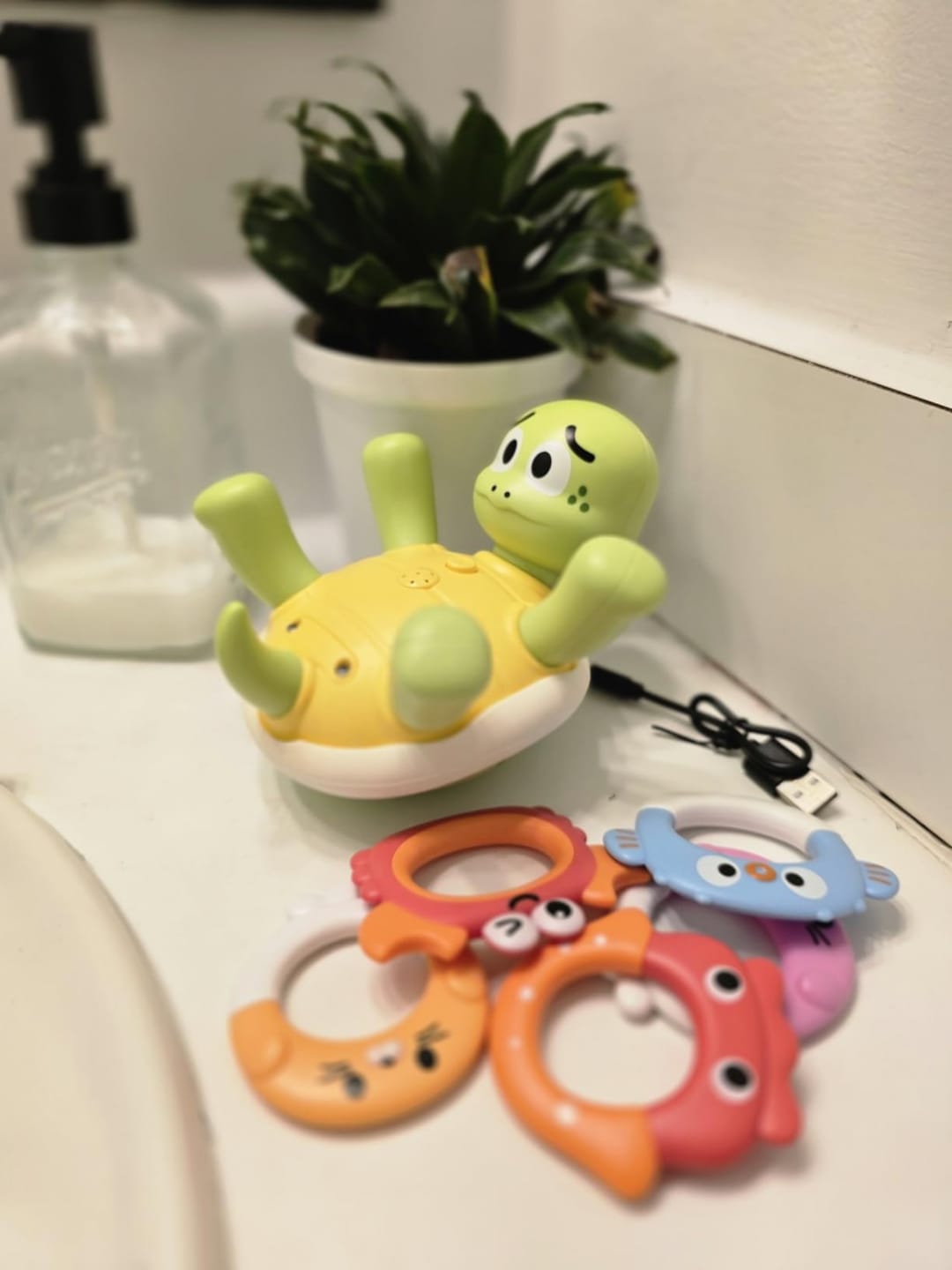 Customer photo review of Schildkröte Ringwurf Fontäne Badespielzeug | Wasserspielzeug Kleinkind Outdoor Sommer