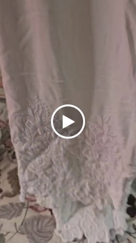 Customer video review of White Chikankari Rayon Palazzo