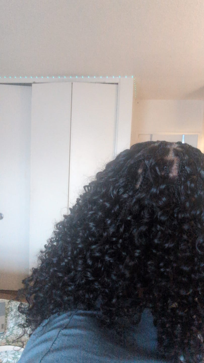 Customer photo review of Human Crochet Hair Deep Wave for Miracle Knots