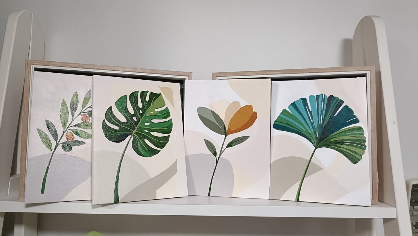 Customer photo review of 6 Mini Paintings - Botanical Set