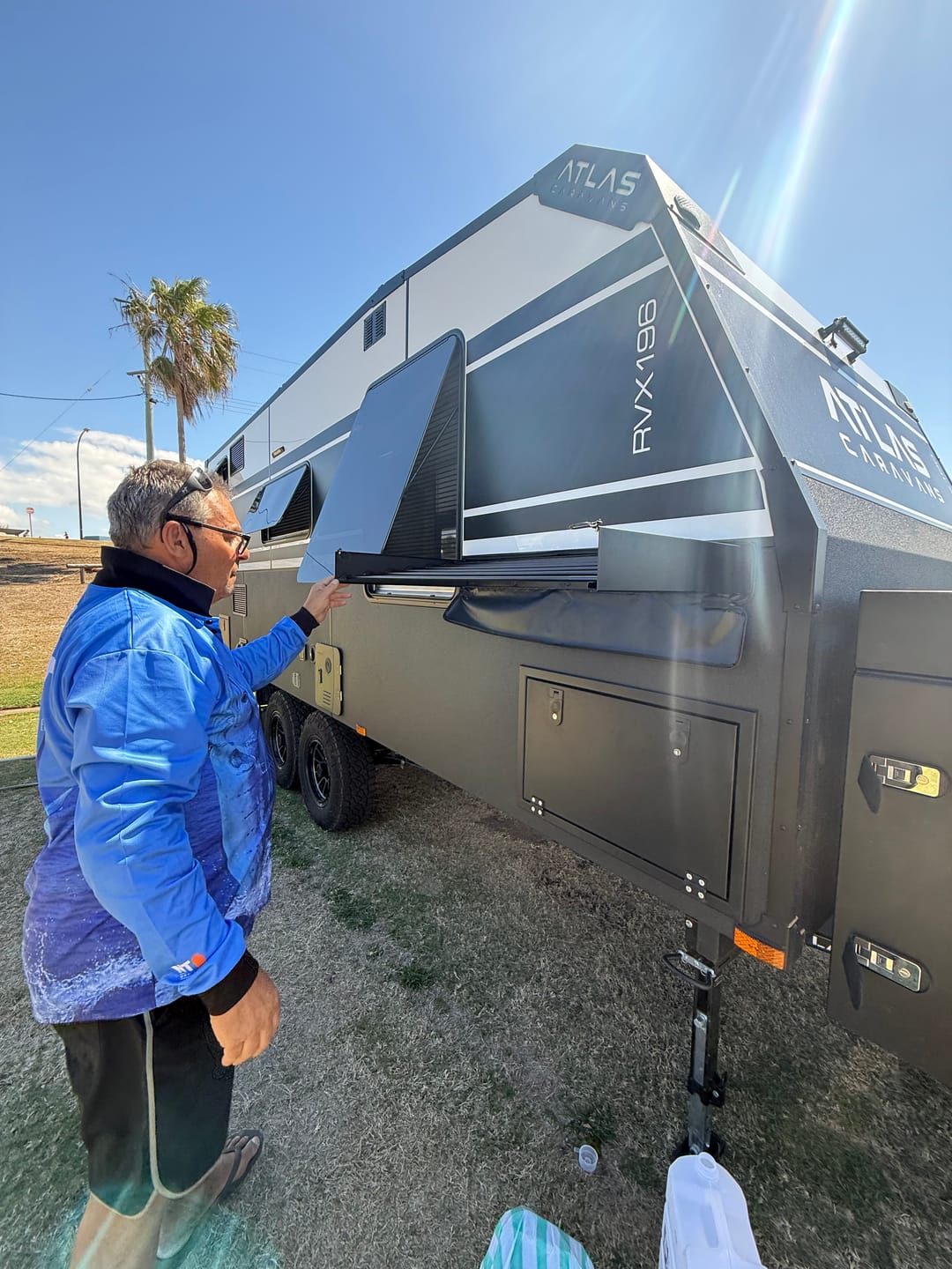 Customer photo review of Caravan Wall Mounted Drying Rack - Foldable Indoor and Outdoor
