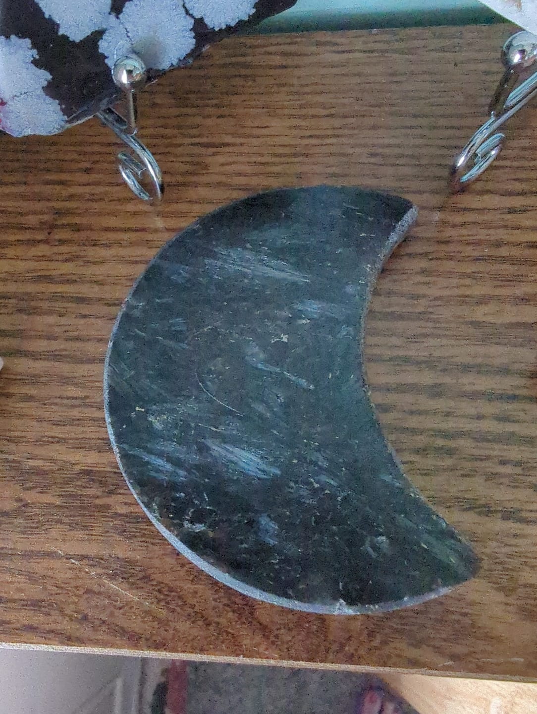 Customer photo review of Natural Crystal Garnet With Arfvedsonite Moon