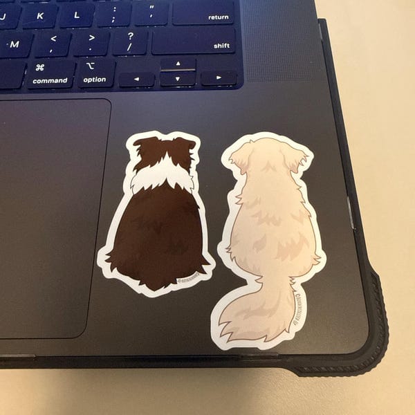 Customer photo review of Golden Retriever Behind Sticker