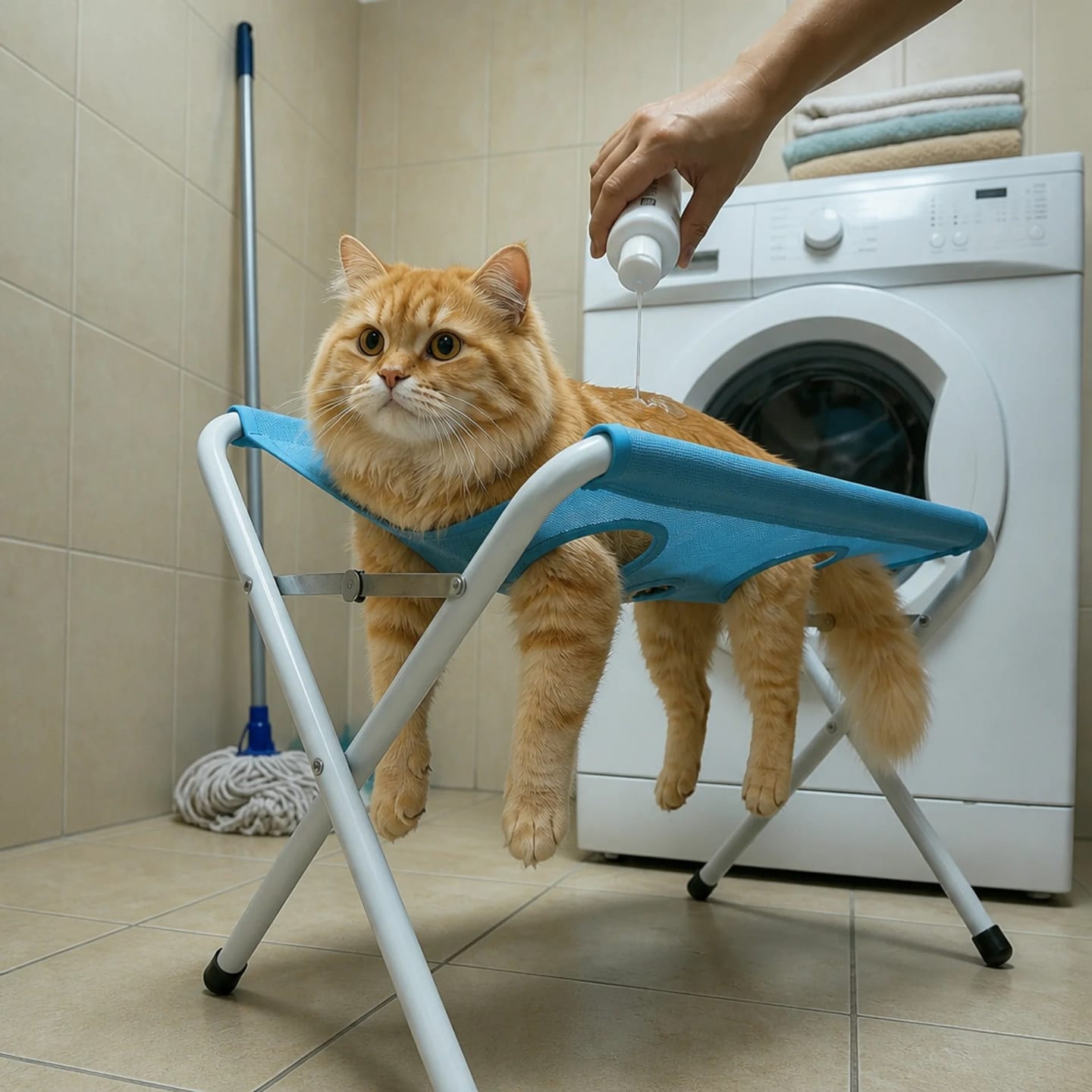 Customer photo review of Pawelle™ Cat Bath Stand