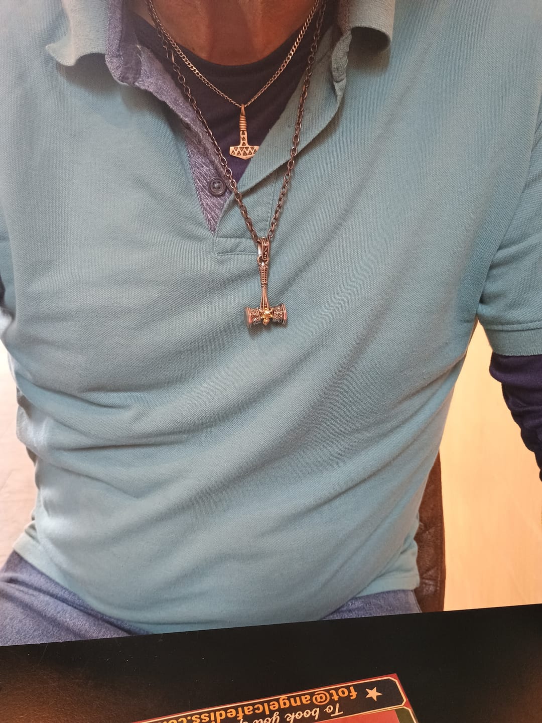 Customer photo review of Skull Crusher - Skull Mjolnir Necklace