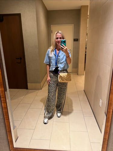 Customer photo review of YSL Loulou Small raffia shoulder bag