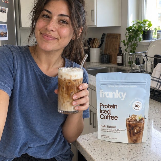 Customer photo review of Franky Protein Coffee