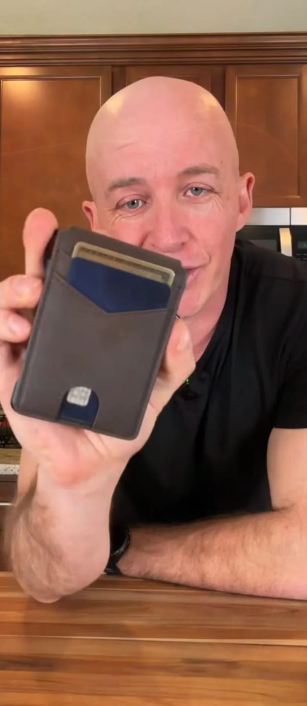 Customer photo review of Minimalist Wallet – Maximum Capacity. Minimal Footprint.