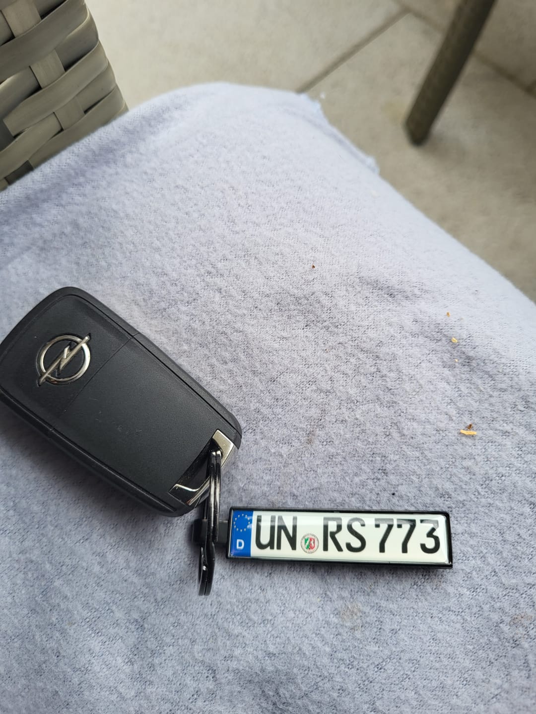 Customer photo review of Kennzeichen Schlüsselanhänger Mini Nummernschild Metall