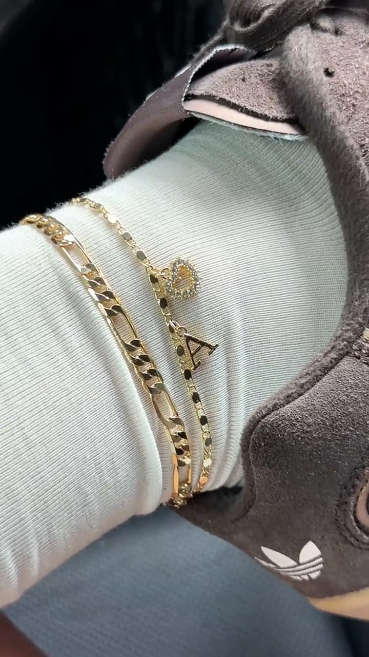 Customer photo review of Initial Heart Anklet