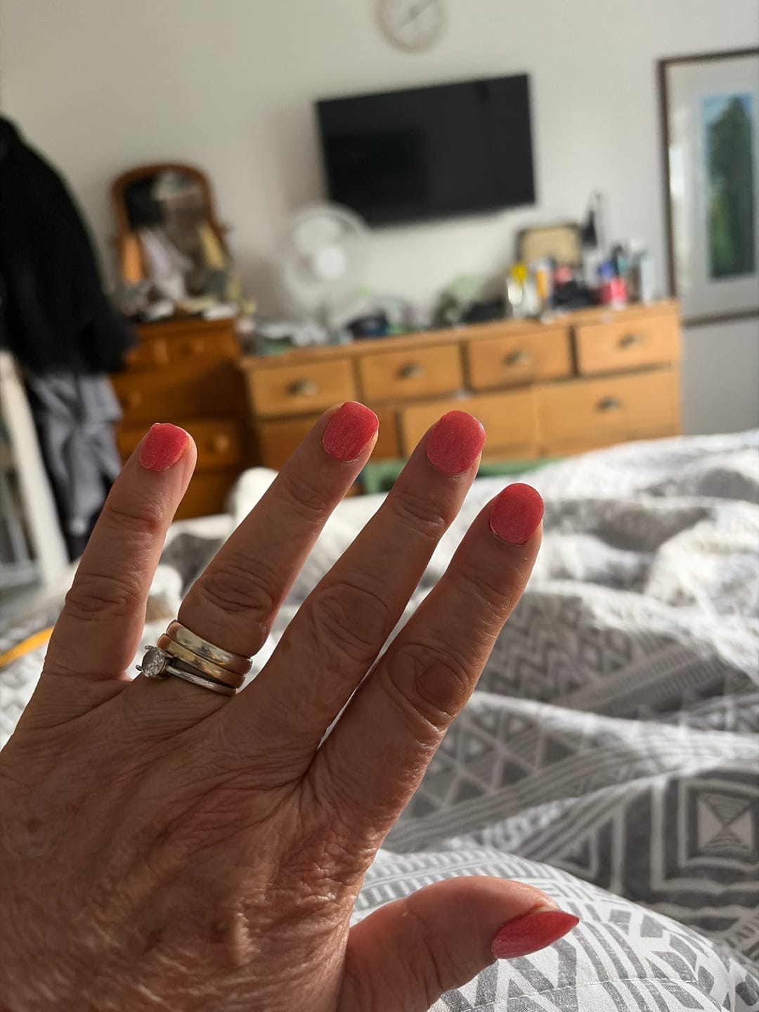Customer photo review of Holographic Coral Short Oval