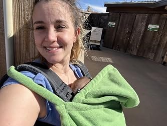 Customer photo review of DinoSnug™ Baby Carrier Cover