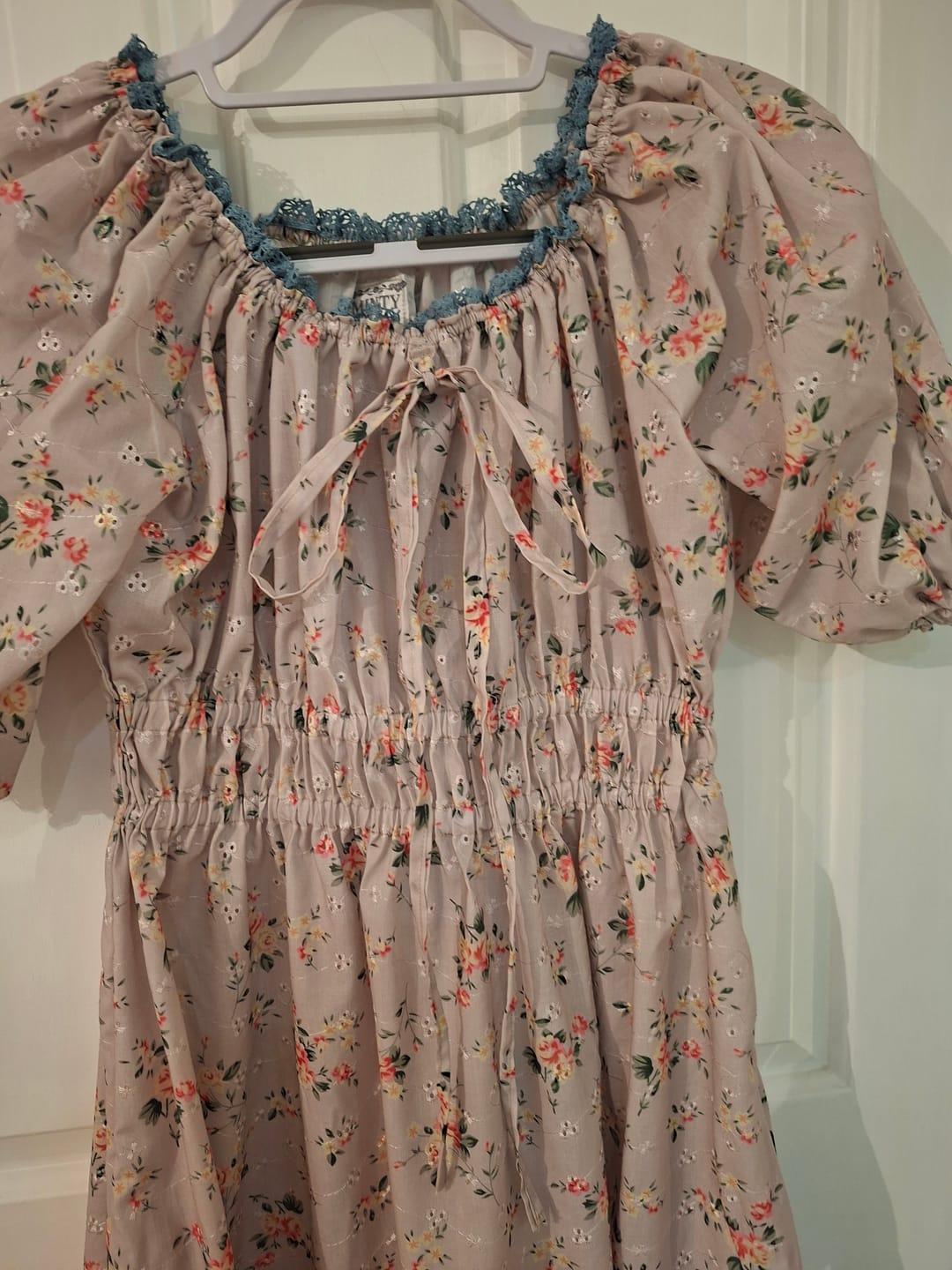 Customer photo review of Blooming Bouquets Broderie Anglaise Polycotton Fabric