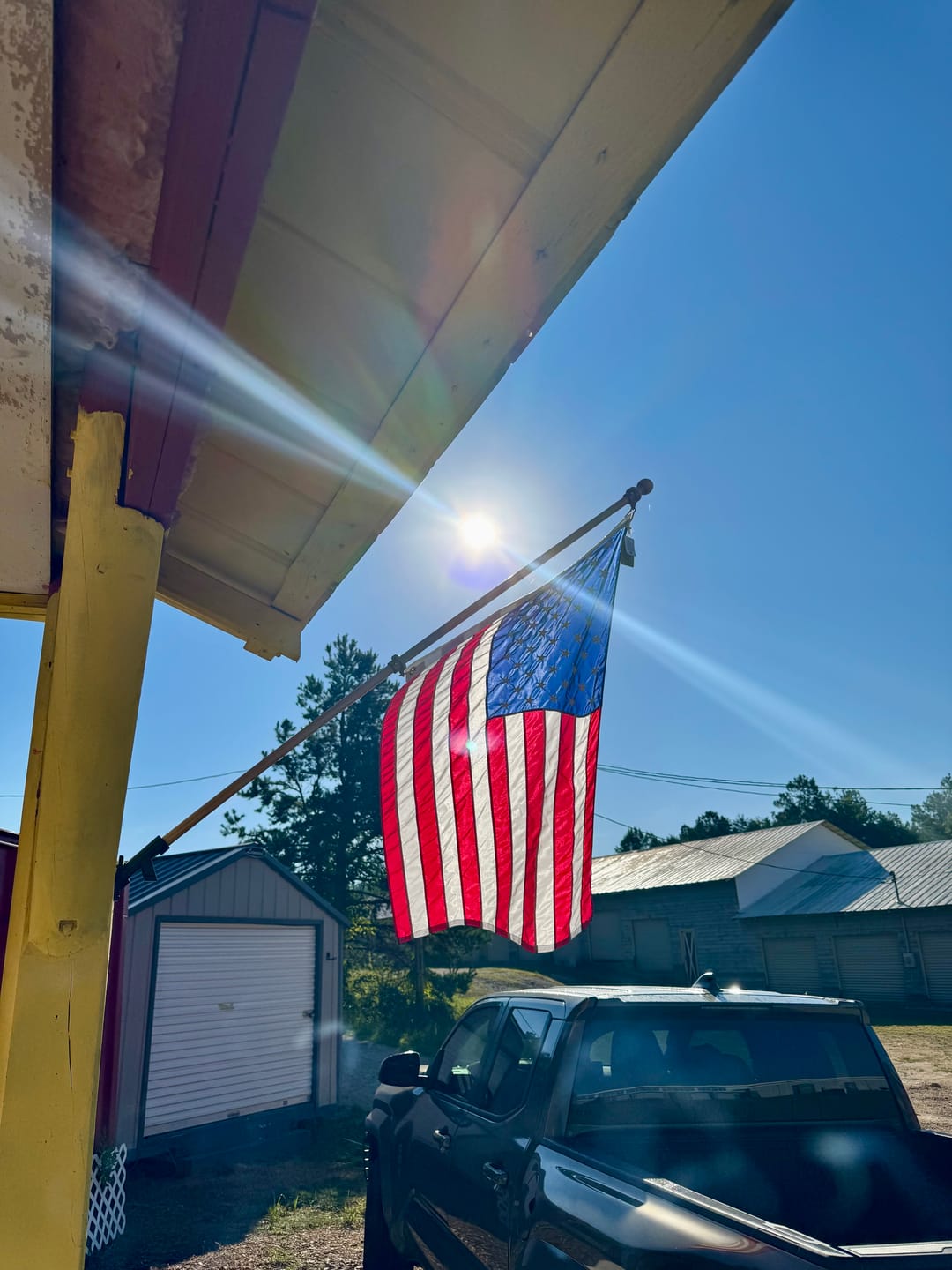 Customer photo review of 3' x 5' American Flag Set