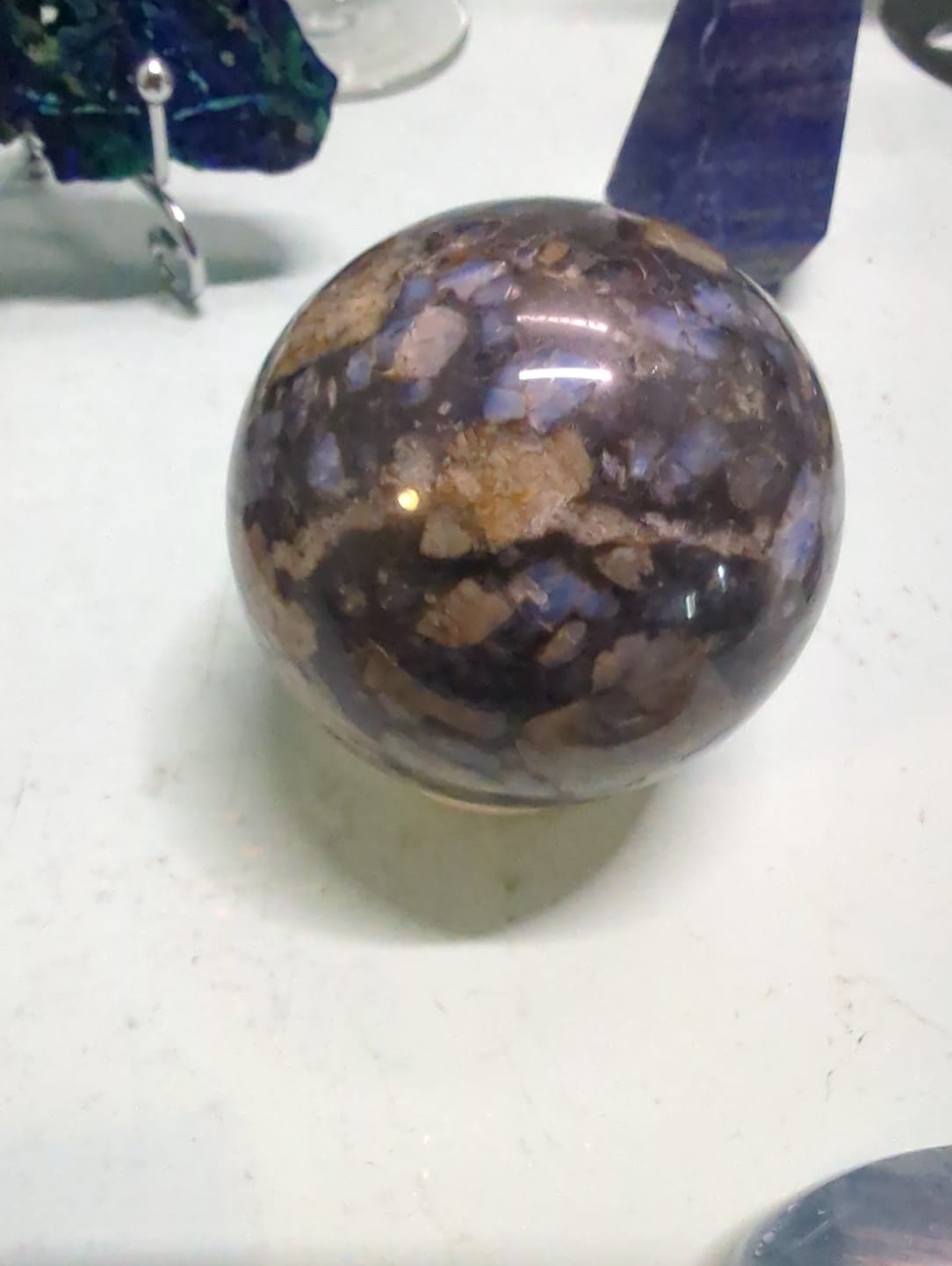 Customer photo review of Natural Que Sera Stone Crystal Sphere