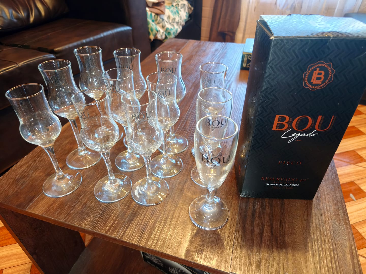 Customer photo review of Pisco Bou Legado 40º Roble Reservado