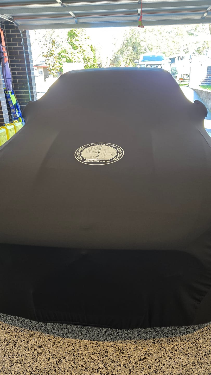 Customer photo review of CUSTOM INDOOR CAR COVER FOR MERCEDES