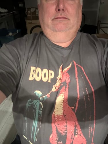 Customer photo review of Boop the Dragon T-Shirt