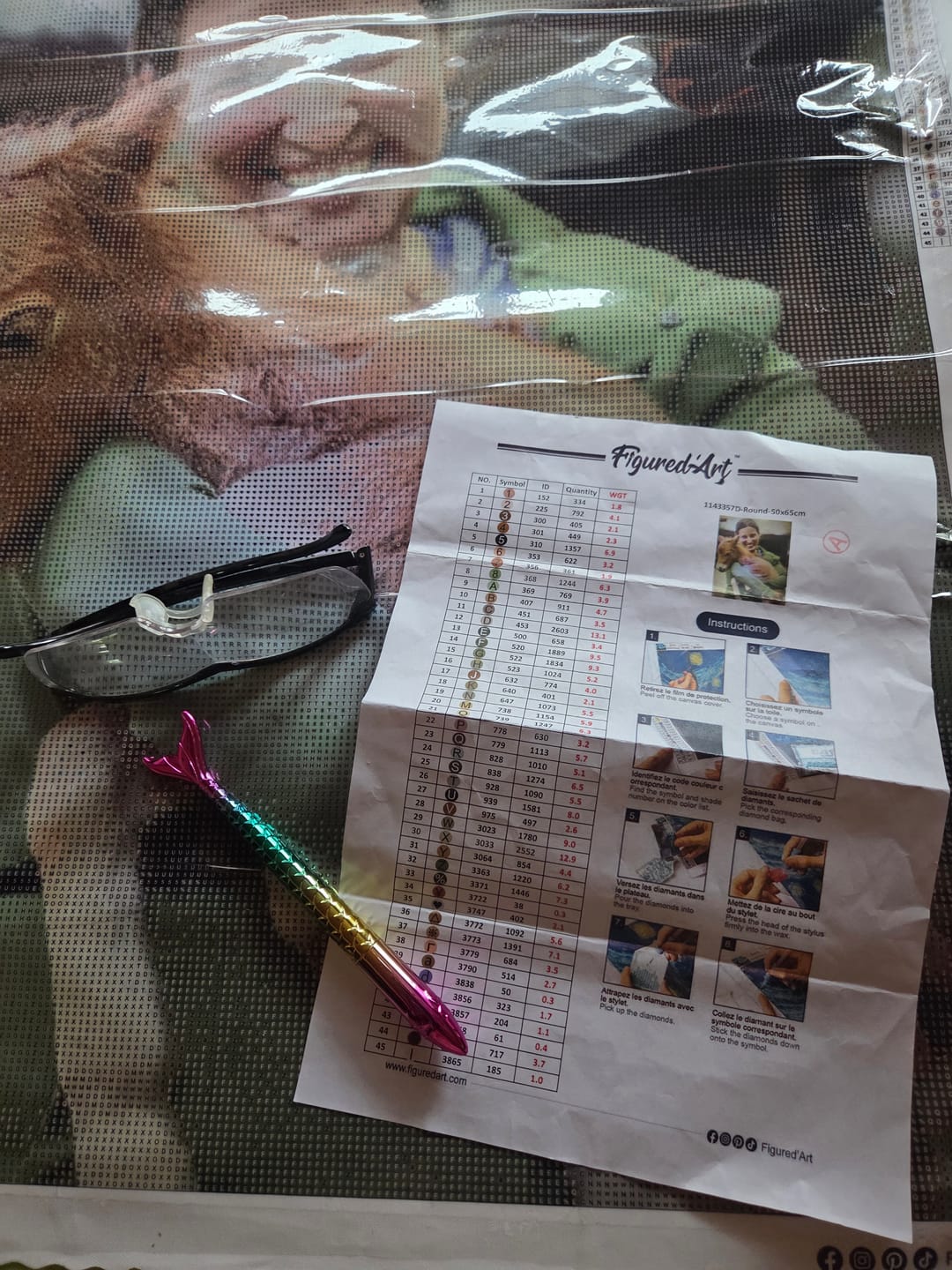 Customer photo review of Broderie Diamant Personnalisée - Réalisation graphique Gratuite