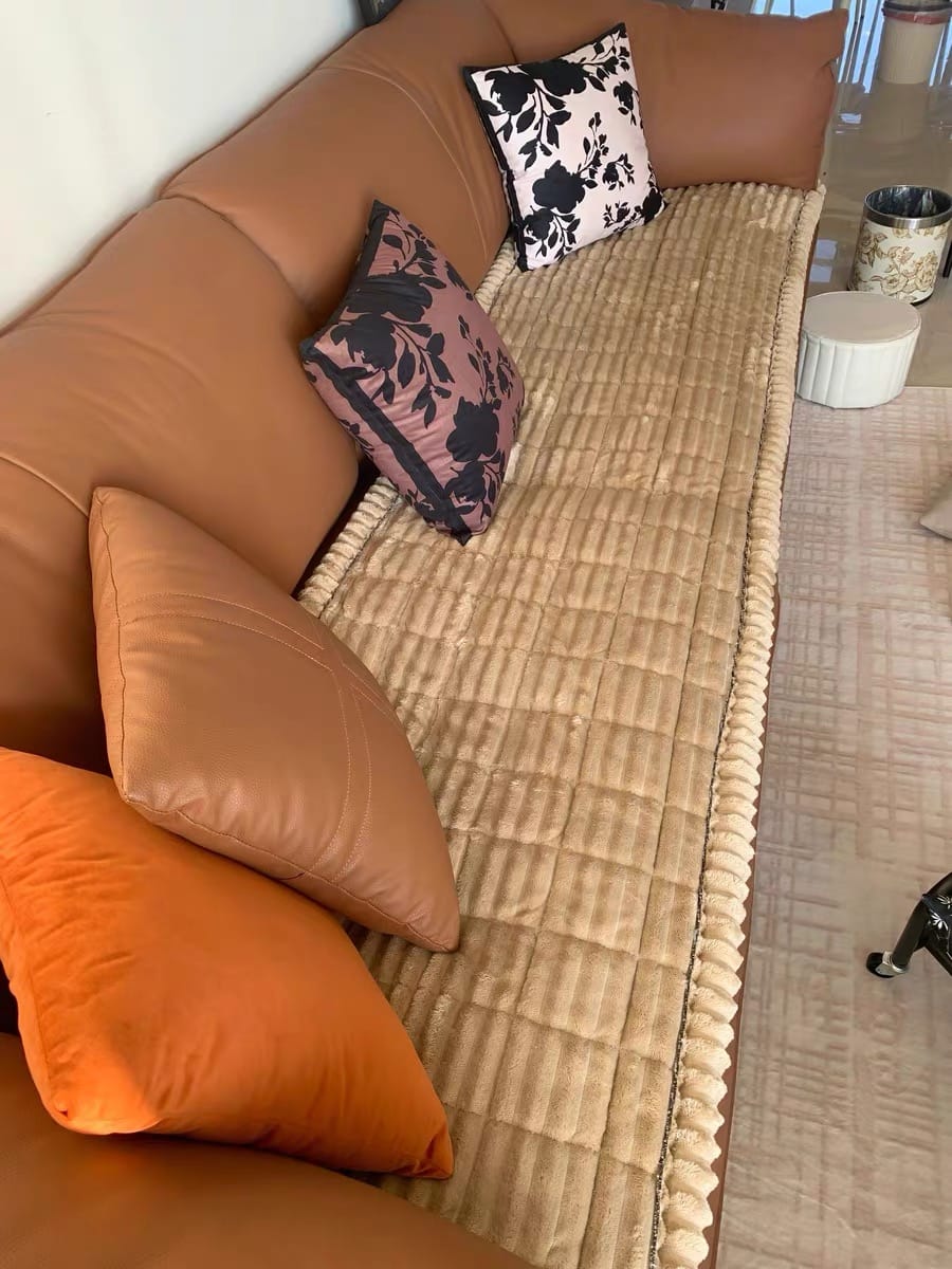 Customer photo review of CozyShield™ Waterproof Flannel Sofa Mat