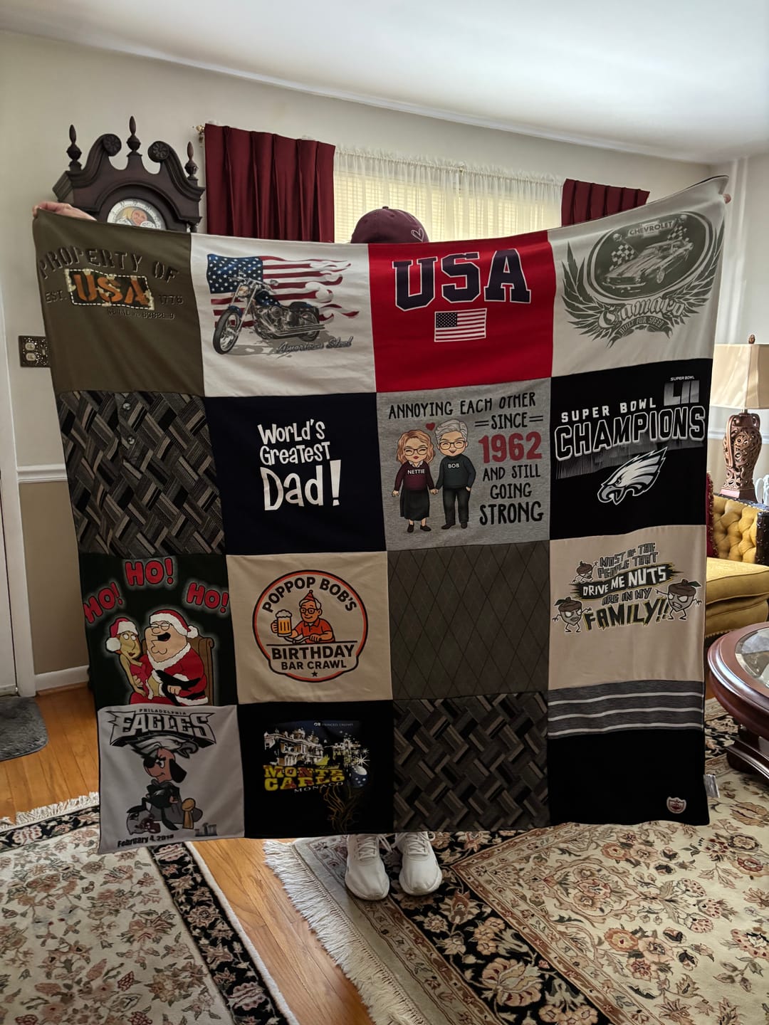 Customer photo review of Project Repat T-Shirt Quilt