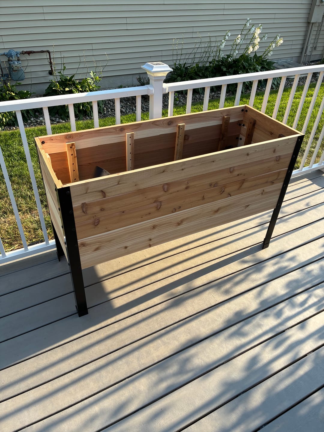 Customer photo review of 18″ x 48″ Deep Root Raised Garden Bed - 30″ TALL - Select Grade