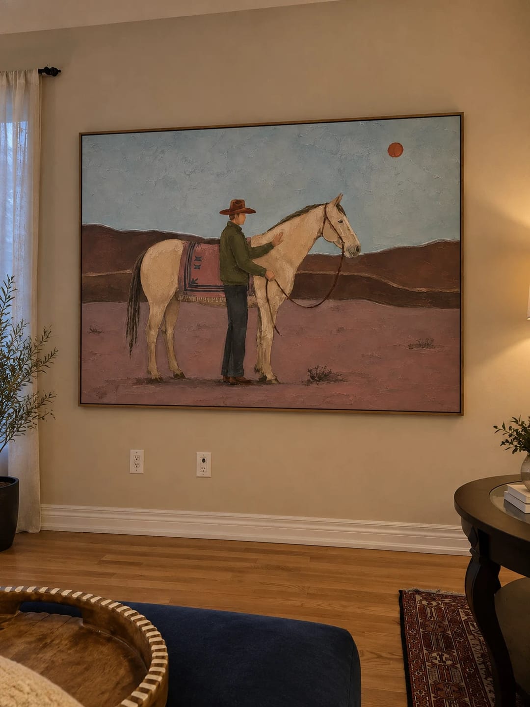 Customer photo review of Modern Folk Art｜Lone Rider Landscape