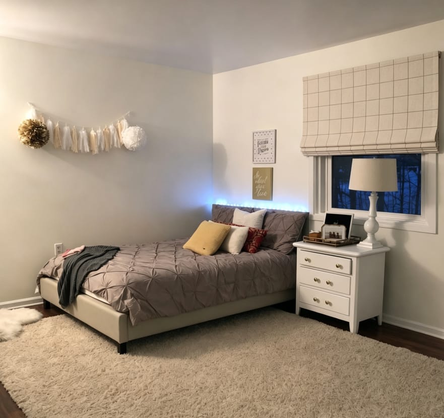 Customer photo review of Brooke Custom Motorized Roman Shades