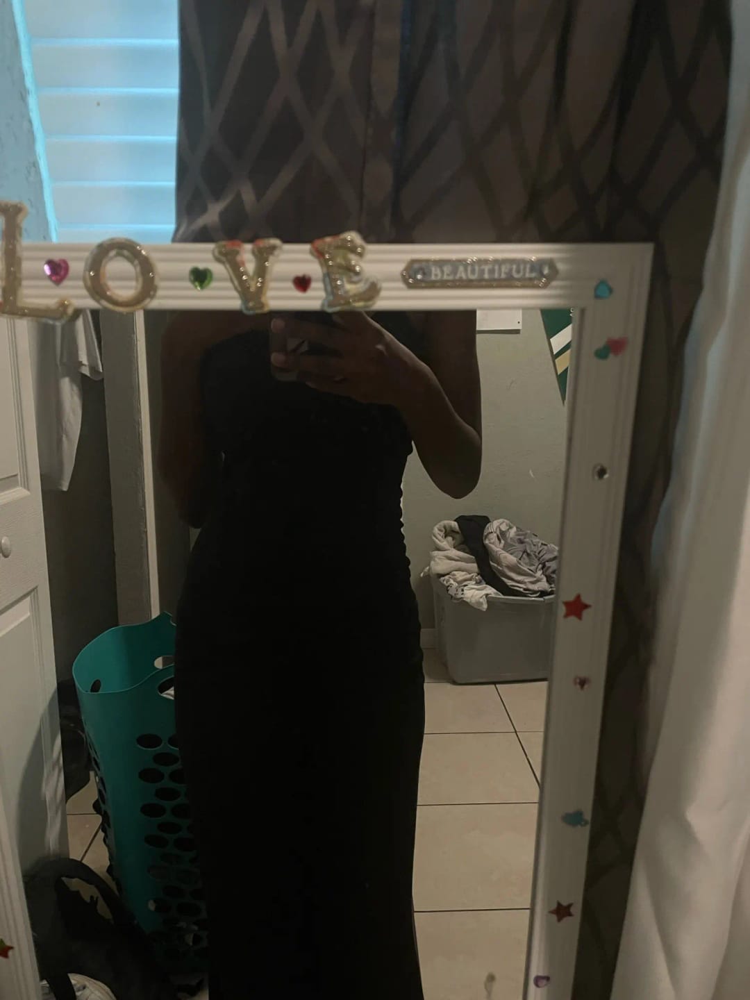 Customer photo review of Robe Anaïs – Robe longue moulante à fines bretelles