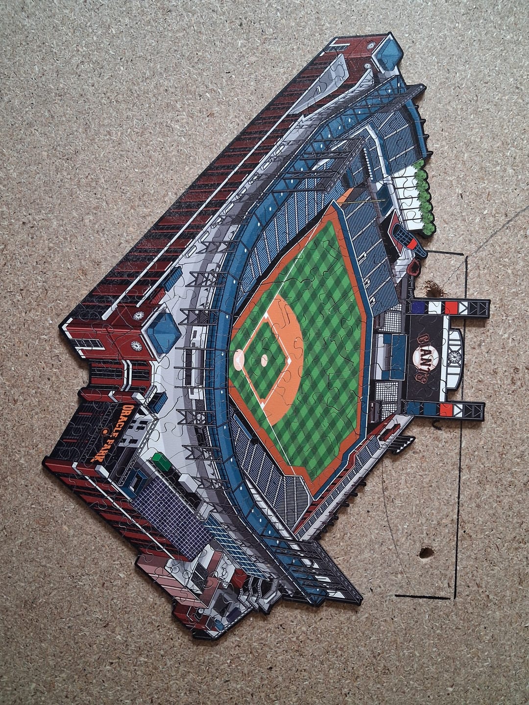 Customer photo review of San Francisco Giants™ Oracle Park - Holzpuzzle