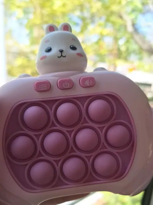Customer photo review of Pop It Reaktionsspiel Handkonsole | Geschicklichkeitsspiel Kinder Reflextraining Tiermotiv