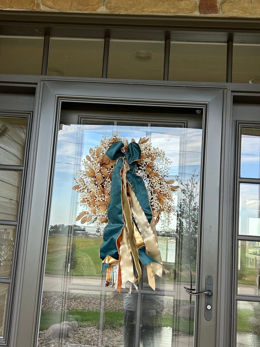 Customer photo review of Copper Bloom Wreath Ribbon