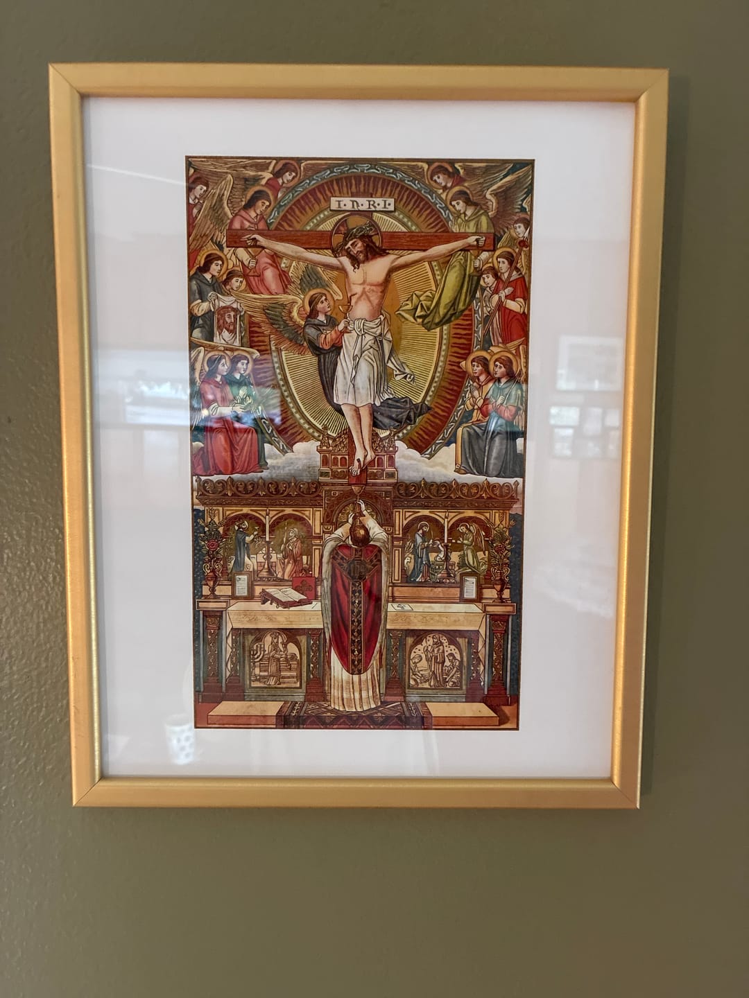 Customer photo review of The Holy Mass – based on a Vintage Holy Card – Catholic Art Print – Archival Quality