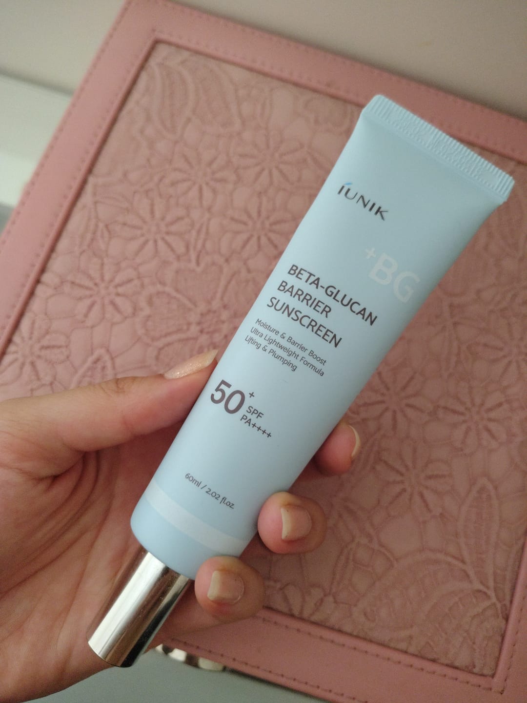 Customer photo review of Beta - Glucan Barrier Sunscreen