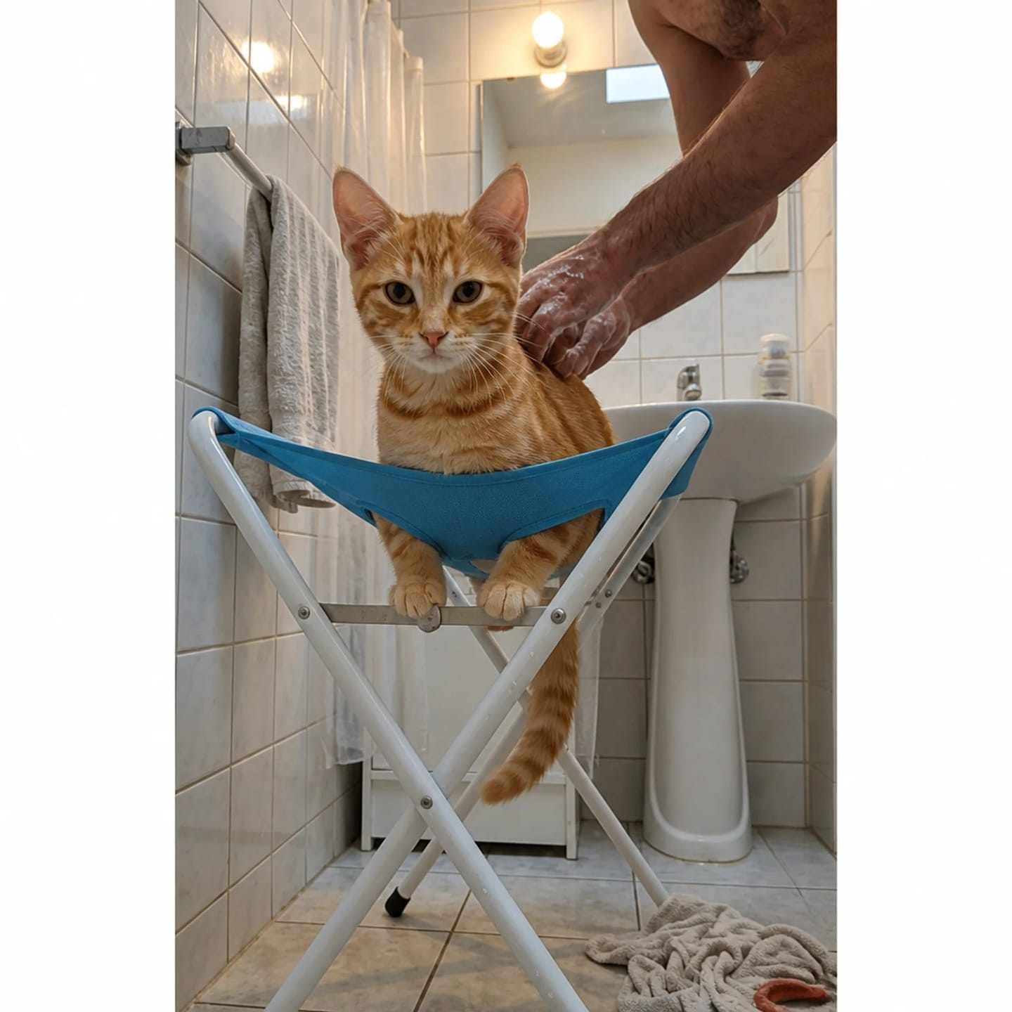 Customer photo review of Pawelle™ Cat Bath Stand