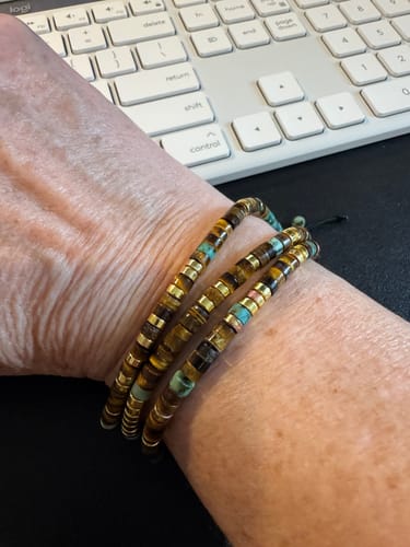 Customer photo review of 'Remember Who The Fuck You Are' Morse code Bracelet