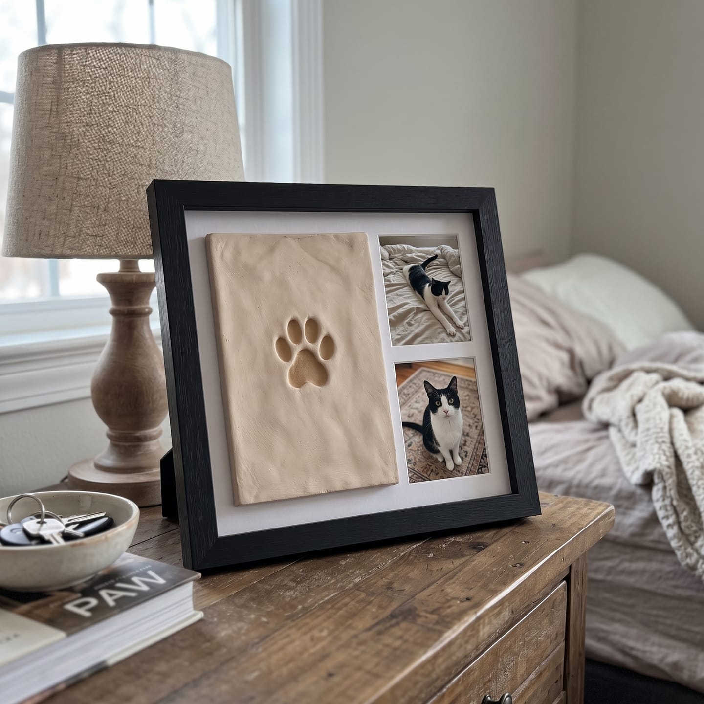 Customer photo review of Marco Huella de Gato en Arcilla