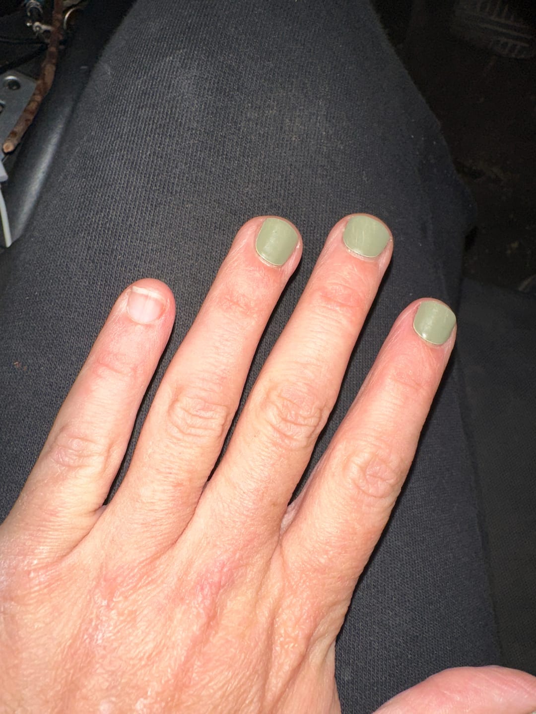Customer photo review of Olive Semi Cured Gel Nail Sticker Kit