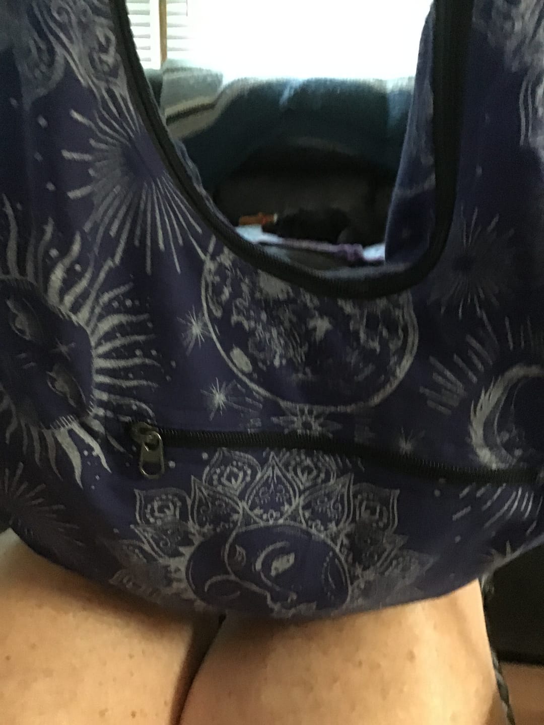 Customer photo review of Celestial Printed Cotton Moon Bag