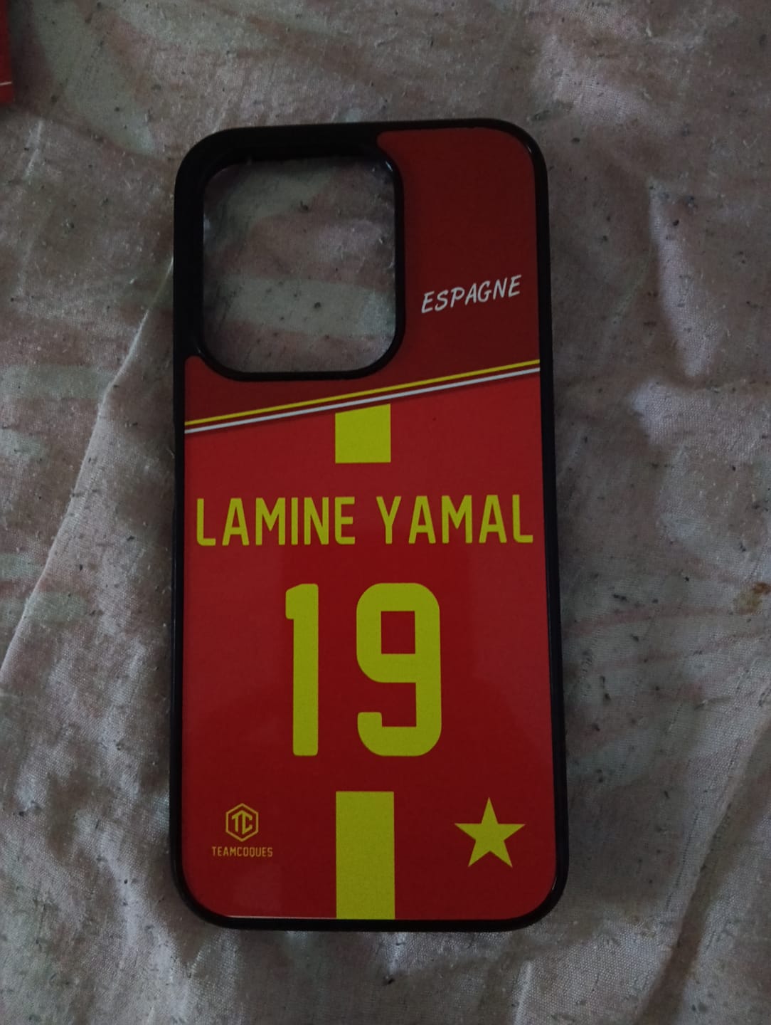 Customer photo review of Coque foot ESPAGNE personnalisable - TEAMCOQUES